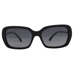 CHANEL black acetate 5427 PEARL EMBELLISHED Sunglasses 