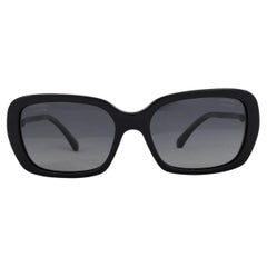 CHANEL black acetate 5427 PEARL EMBELLISHED Sunglasses