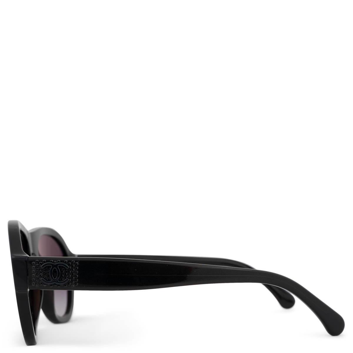 Black CHANEL black acetate 5467 PILOT Sunglasses 