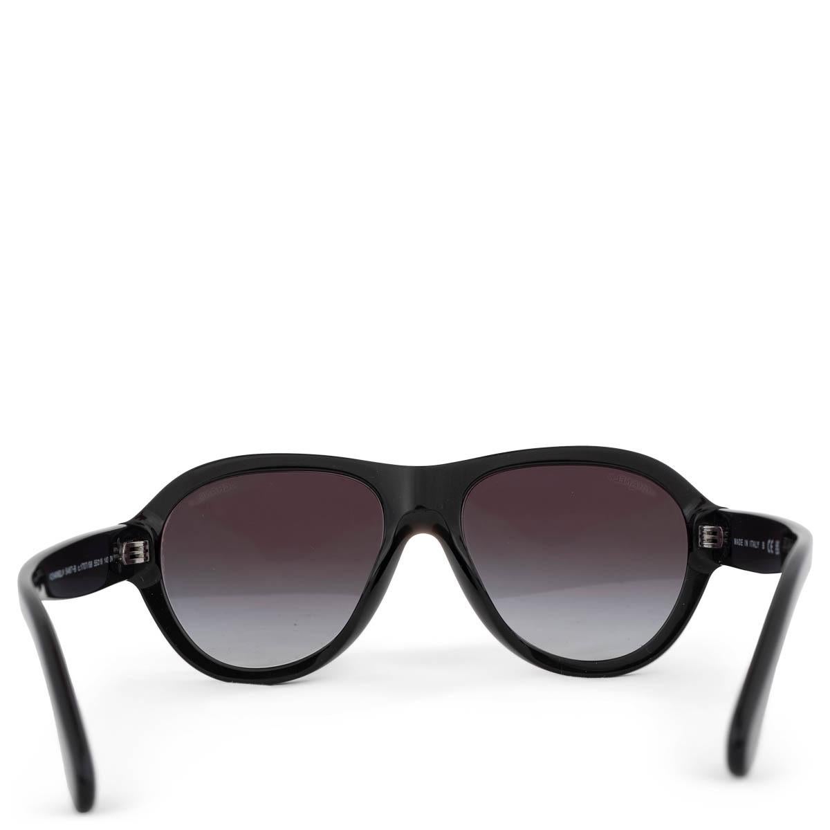 Women's CHANEL black acetate 5467 PILOT Sunglasses 
