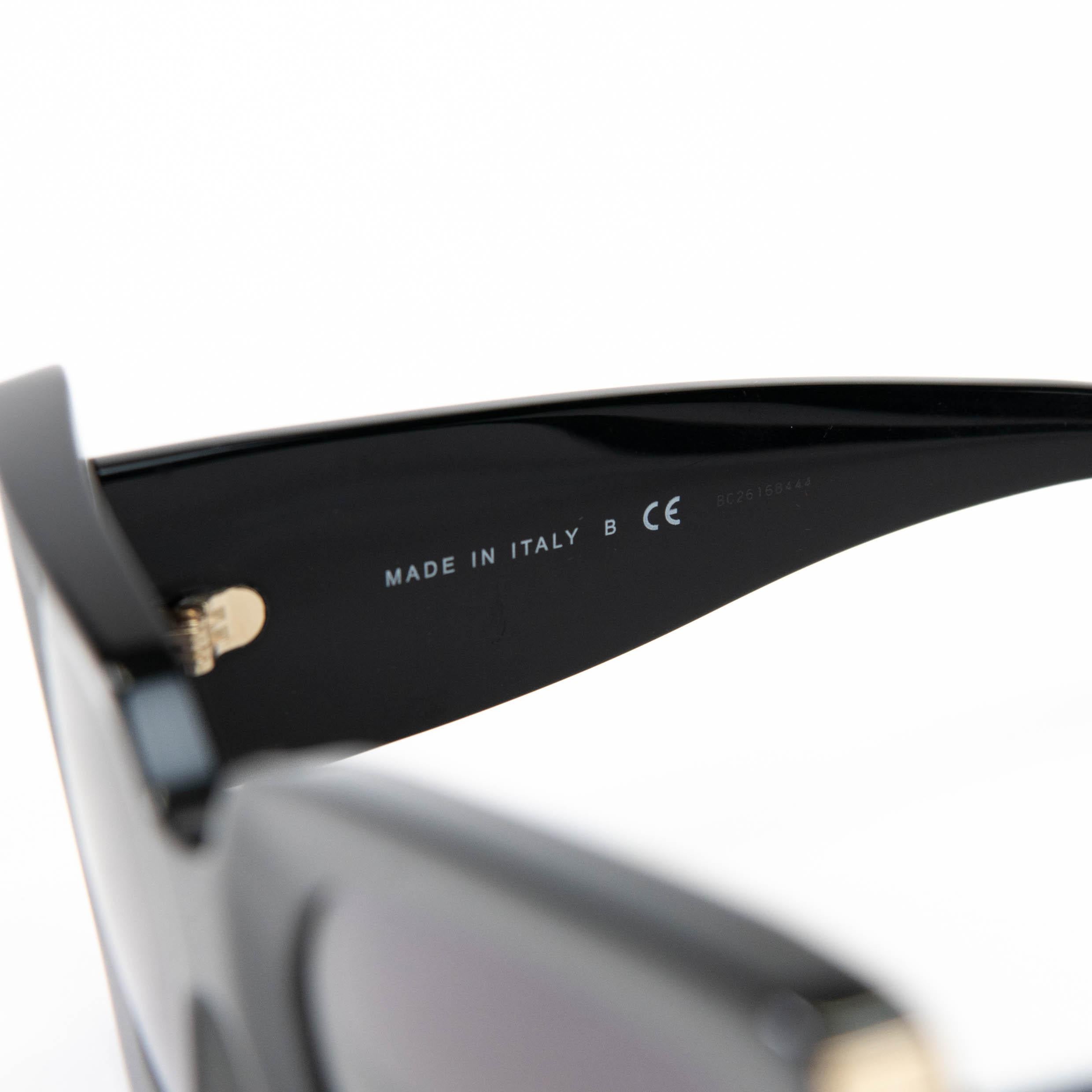 Chanel Black Acetate Rectangle Sunglasses 5435 1