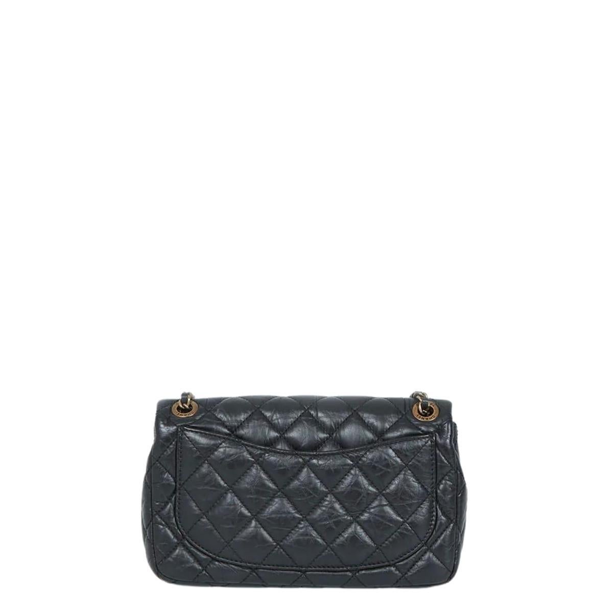 Women's CHANEL Black Aged Calfskin Coin Medallion Mini Flap Bag