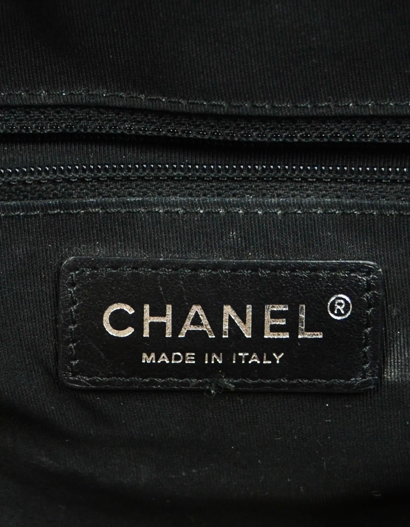 Chanel Black Aged Calfskin Leather Chevron Large Soft Bowling Bag rt. $4, 200 6