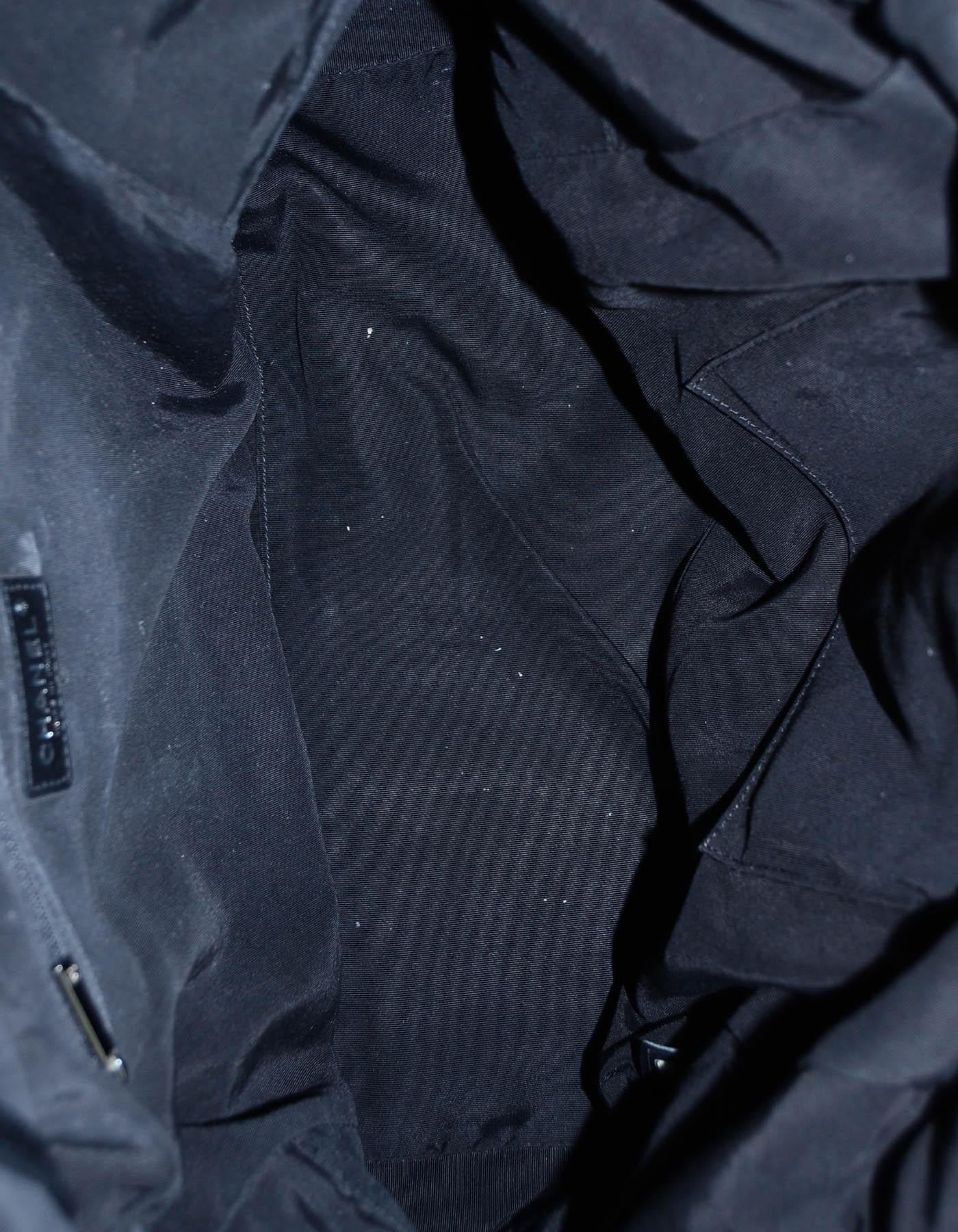 Chanel Black Aged Calfskin Leather Chevron Large Soft Bowling Bag rt. $4, 200 5