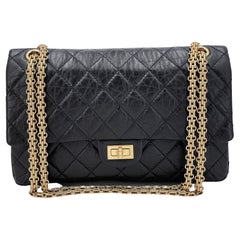 Chanel Black Aged Calfskin Reissue Medium 226 2.55 Flap Bag GHW 66864