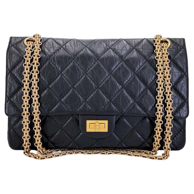CHANEL Reissue 2.55 Flap Bag Quilted Aged Calfskin Black For Sale at ...