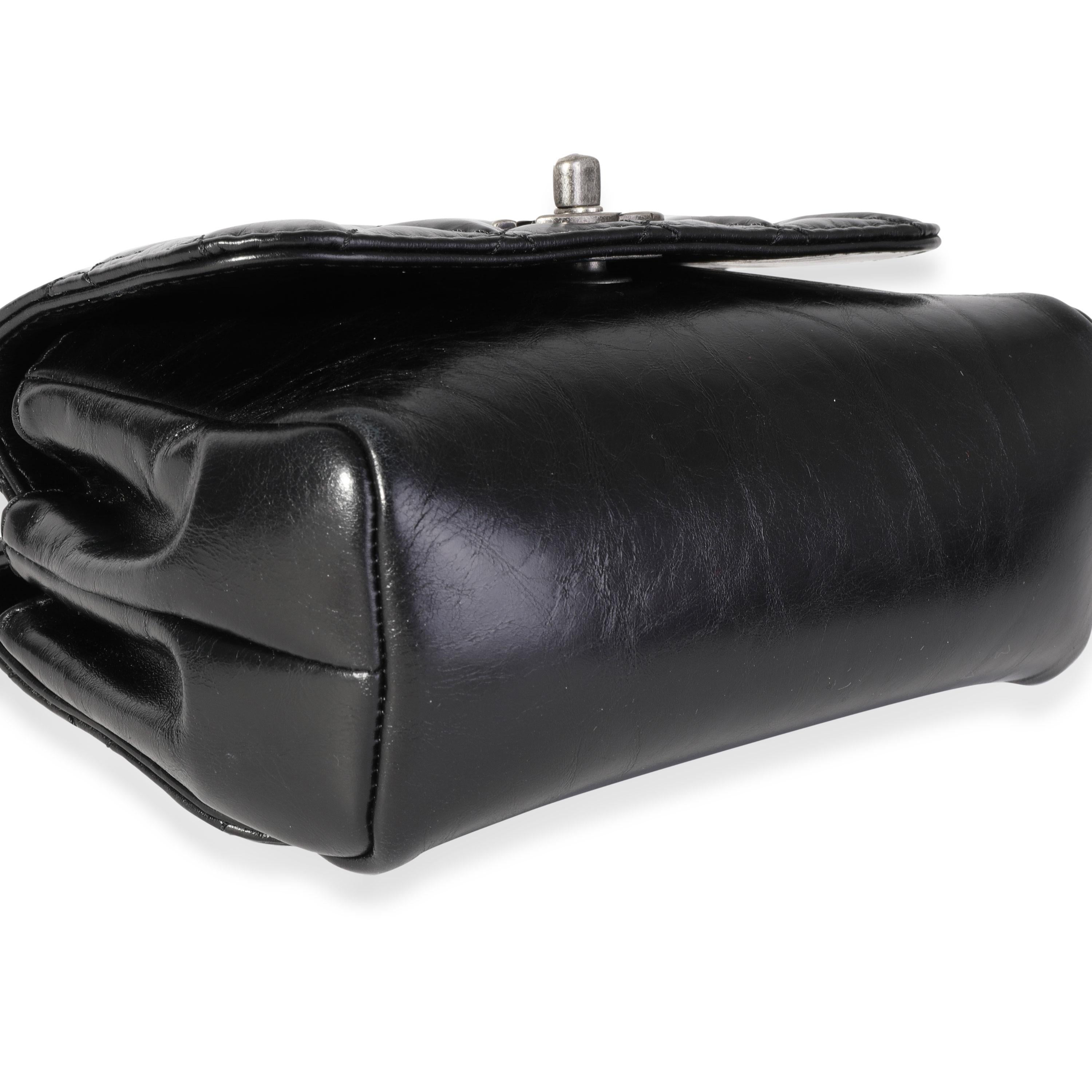 Women's Chanel Black Aged Calfskin Small Pilot Essentials Flap Bag