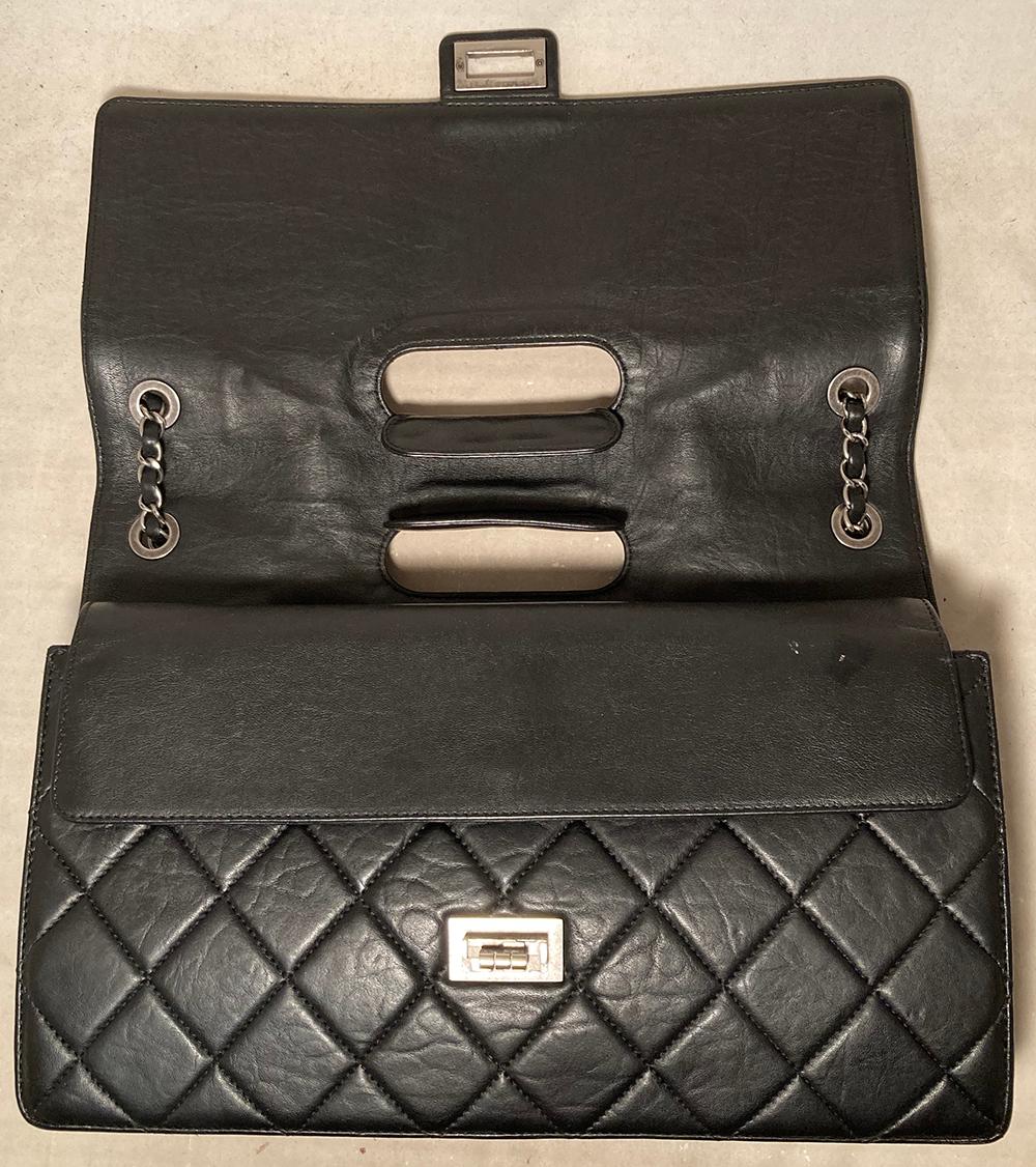 Chanel Black Aged Calfskin Take Away Flap Bag 3
