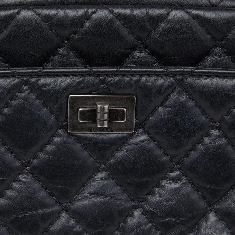 Chanel Black Aged Quilted Leather Mini Reissue Camera Bag 3