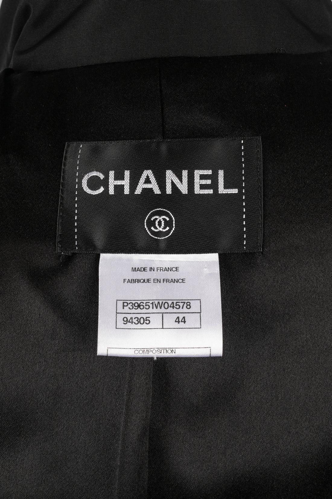 Giacca Chanel in alpaca nera in vendita 5
