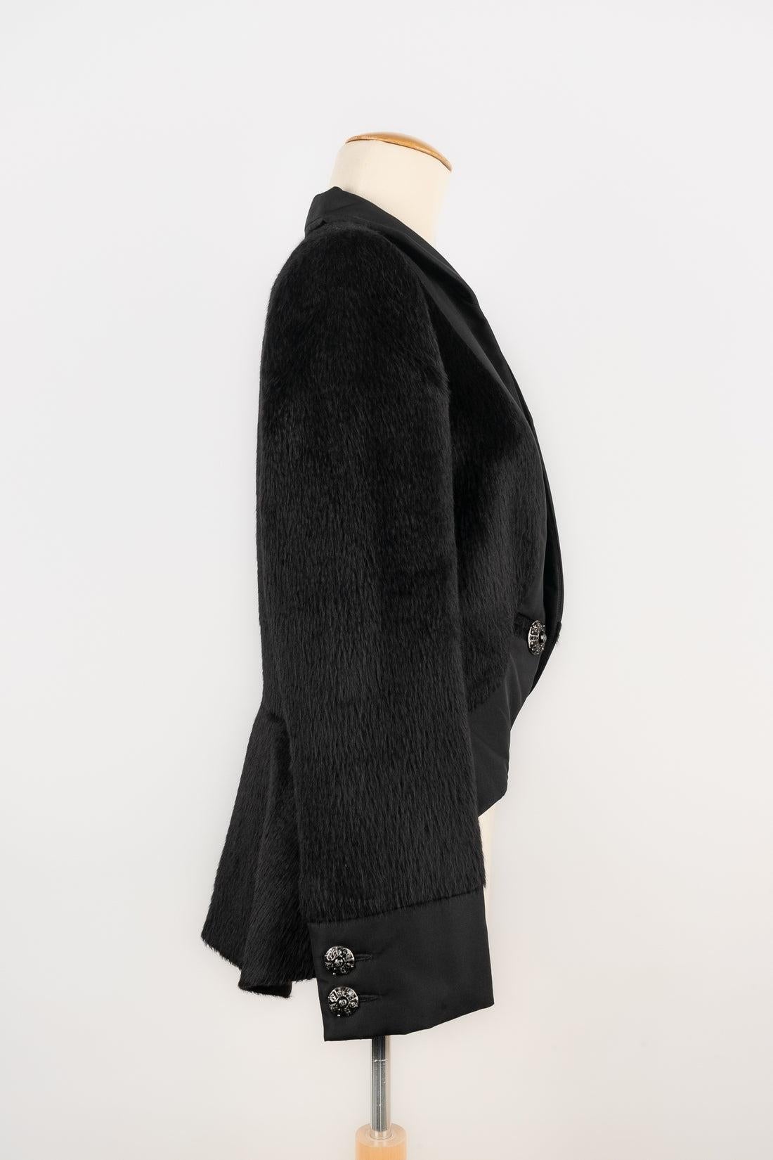 Giacca Chanel in alpaca nera In condizioni ottime in vendita a SAINT-OUEN-SUR-SEINE, FR