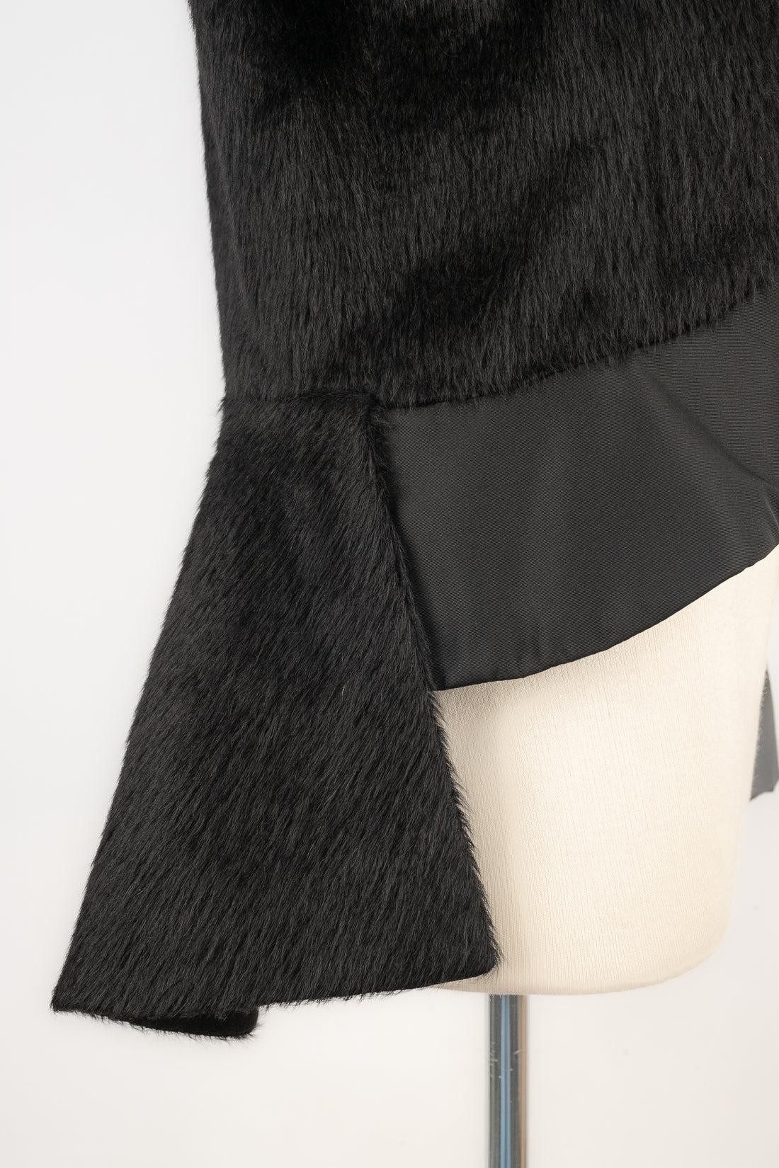 Giacca Chanel in alpaca nera in vendita 2