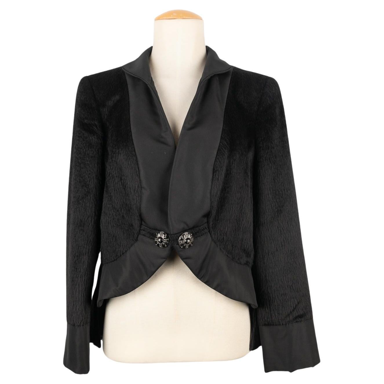 Giacca Chanel in alpaca nera