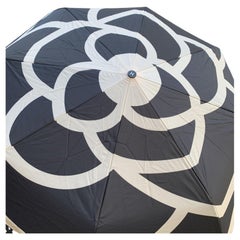 Chanel Black and Beige Camellia Umbrella with Chain Bag Case For Sale at 1stDibs Chanel Black and Beige Camellia Umbrella with Chain Bag Case For Sale at 1stDibs