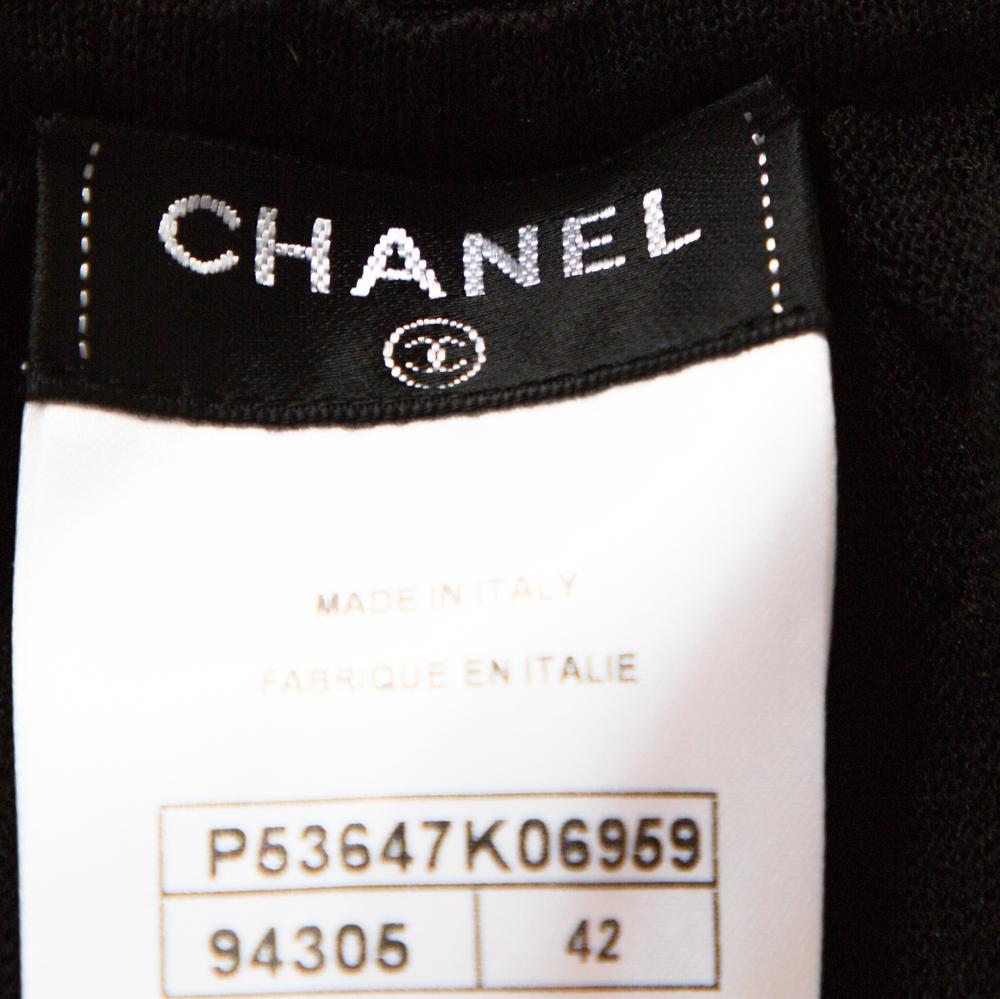 chanel black and white skirt