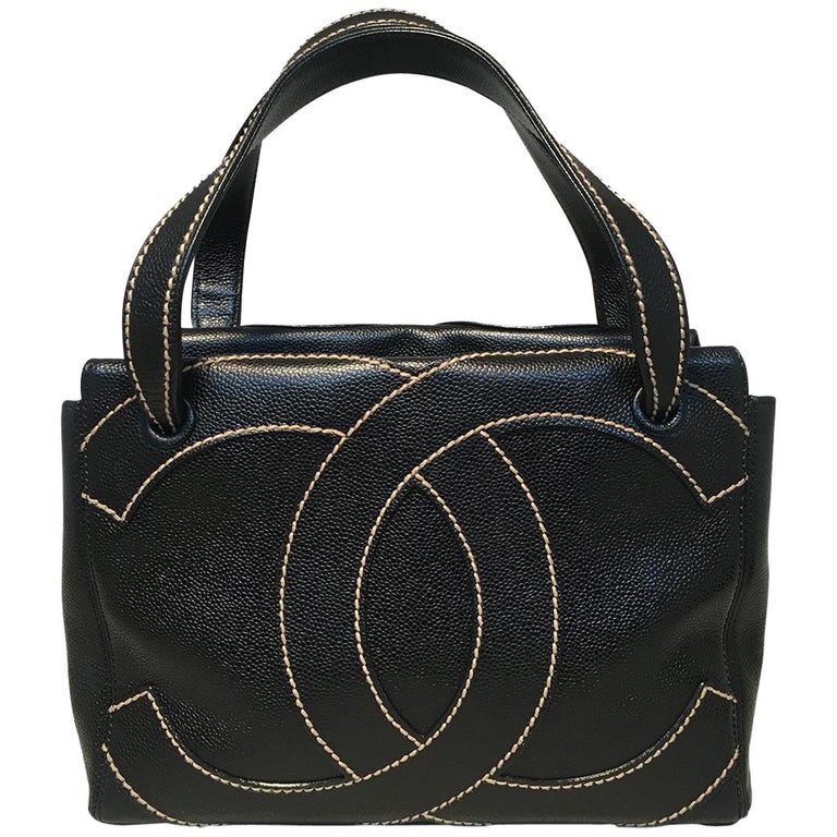 Chanel Caviar Triple CC Drawstring Bucket Bag Black – DAC