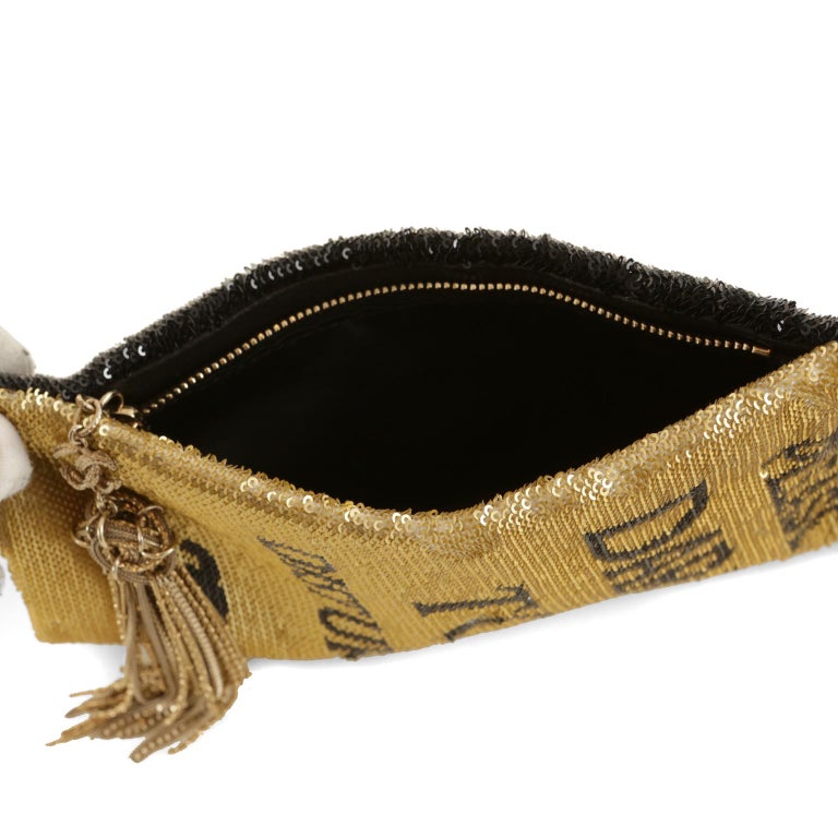black and gold evening clutch