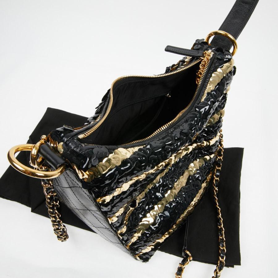 Chanel Black and Gold Sequins Bag 1