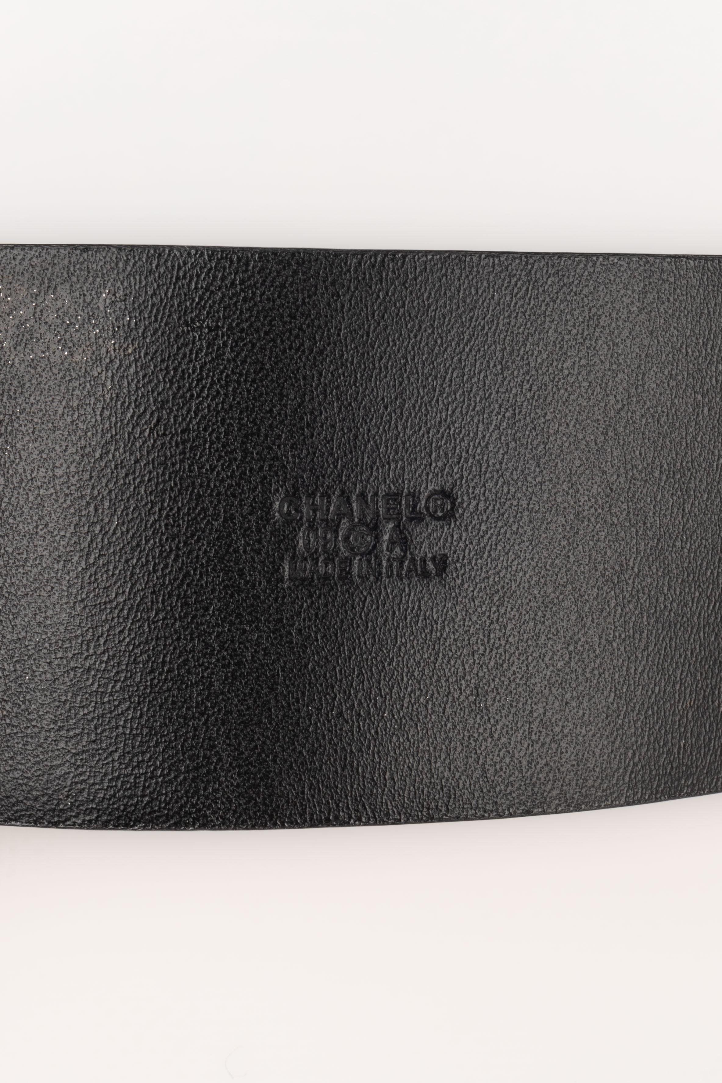Chanel  Black and Golden Leather Belt, 2009 For Sale 5
