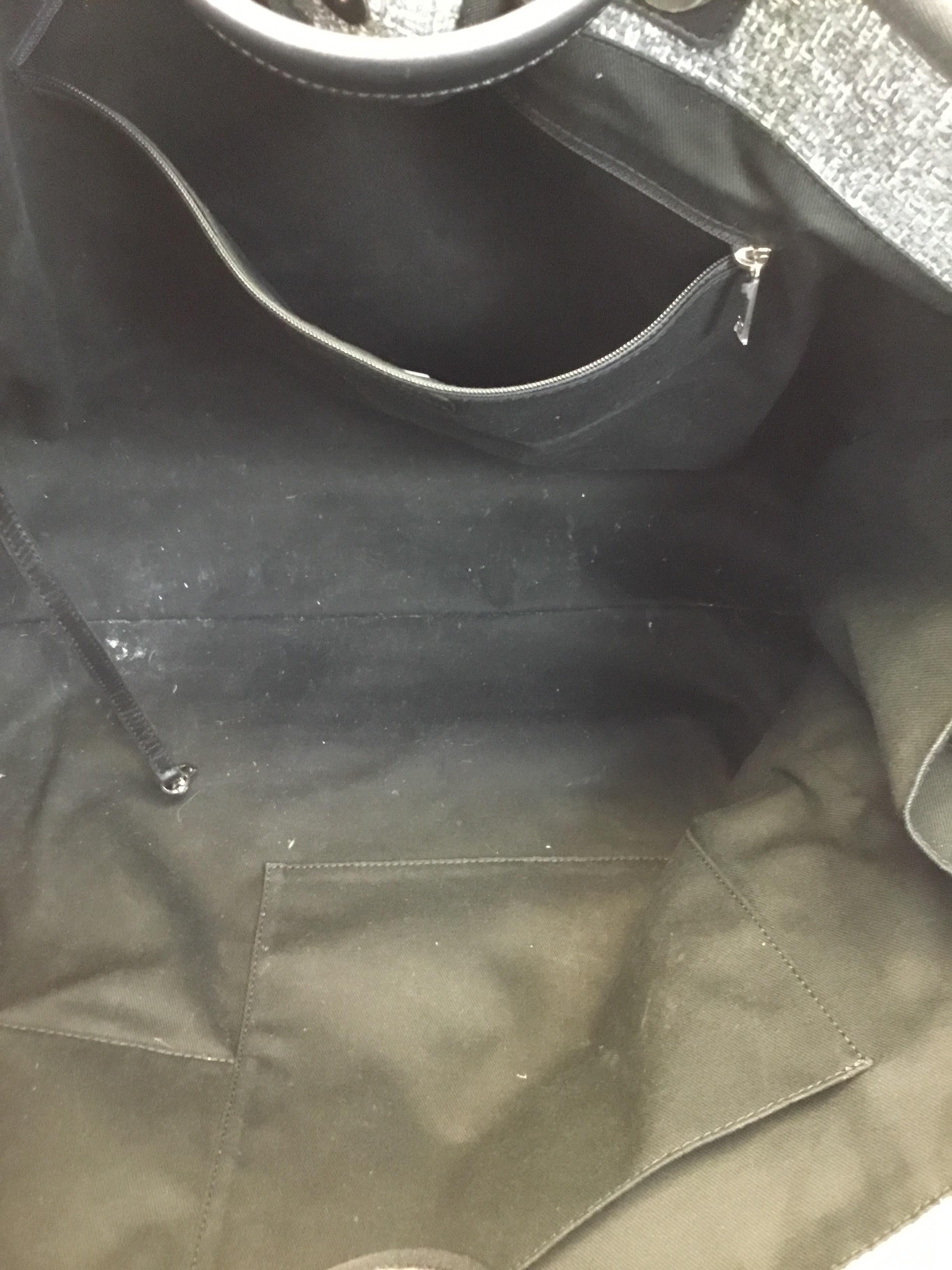 Chanel Black and Gray Grand Deauville Tote For Sale 2