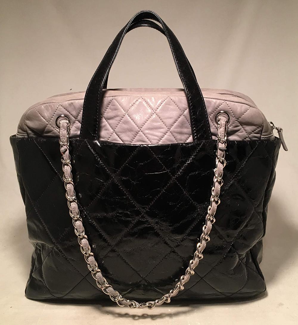 Chanel Black and Grey Portobello Tote In Excellent Condition For Sale In Philadelphia, PA