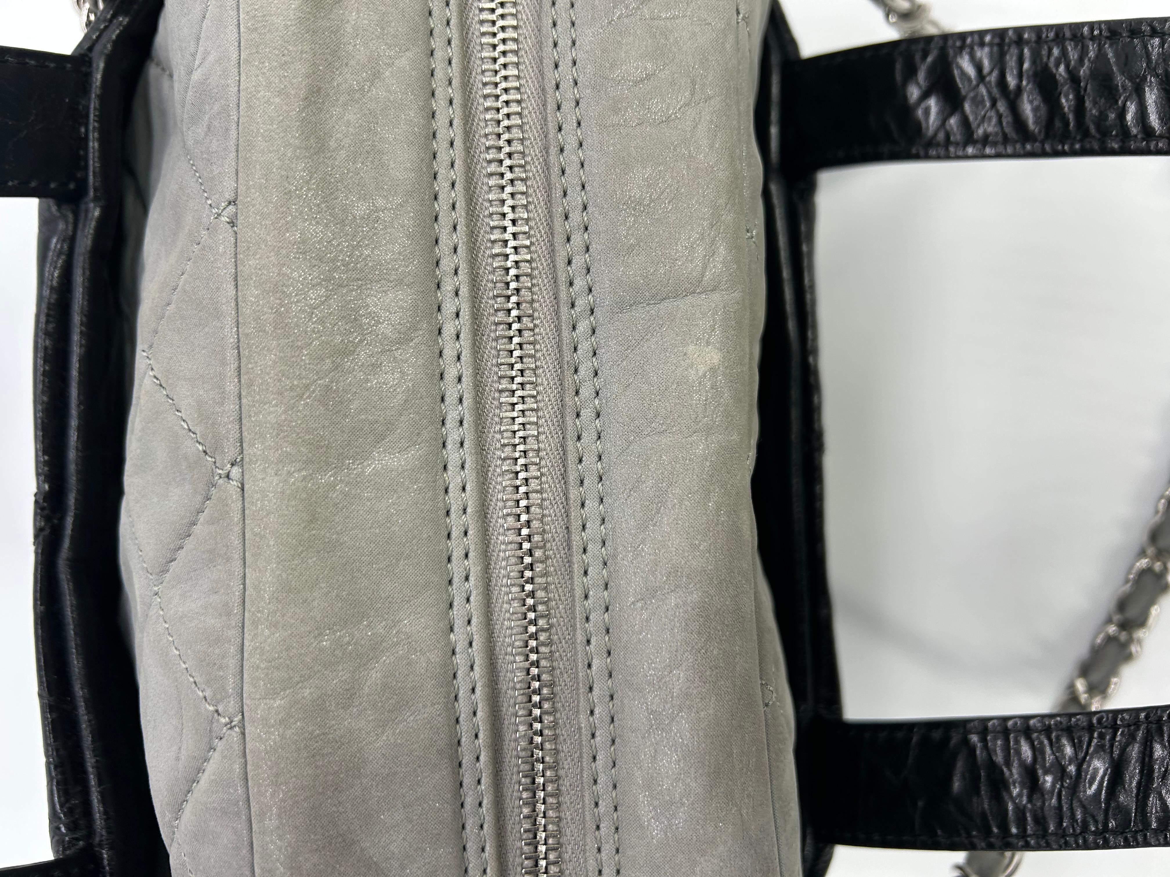 Chanel Black and Grey Portobello Tote For Sale 3