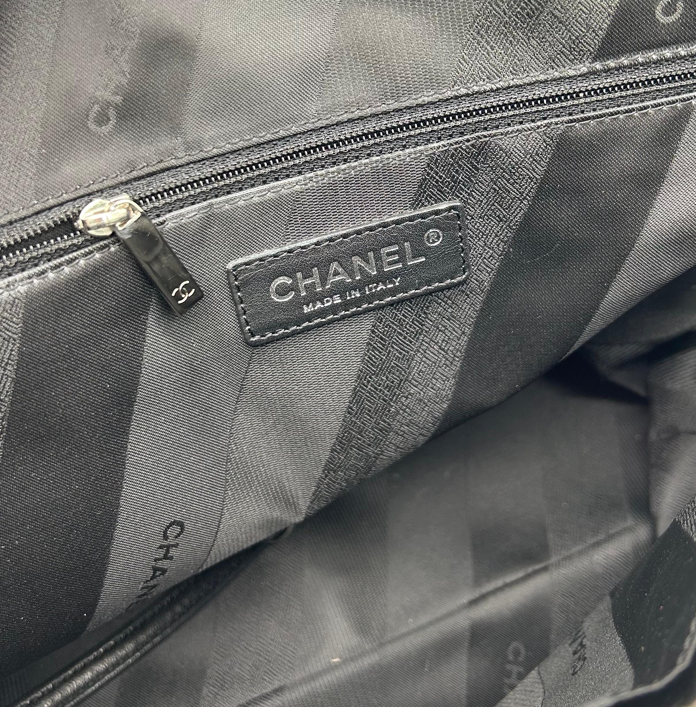 Chanel Black and Grey Portobello Tote For Sale 10