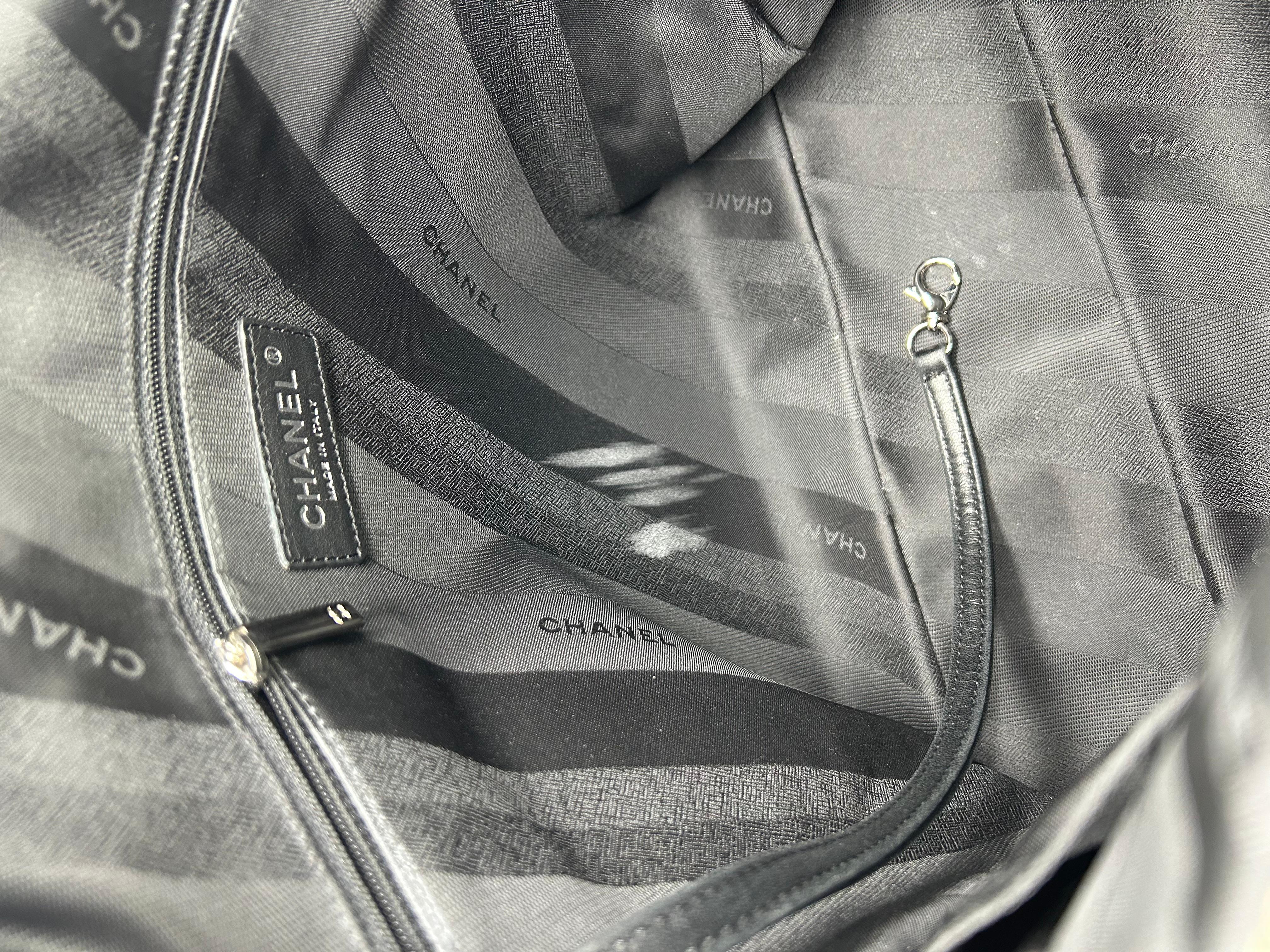 Chanel Black and Grey Portobello Tote For Sale 11