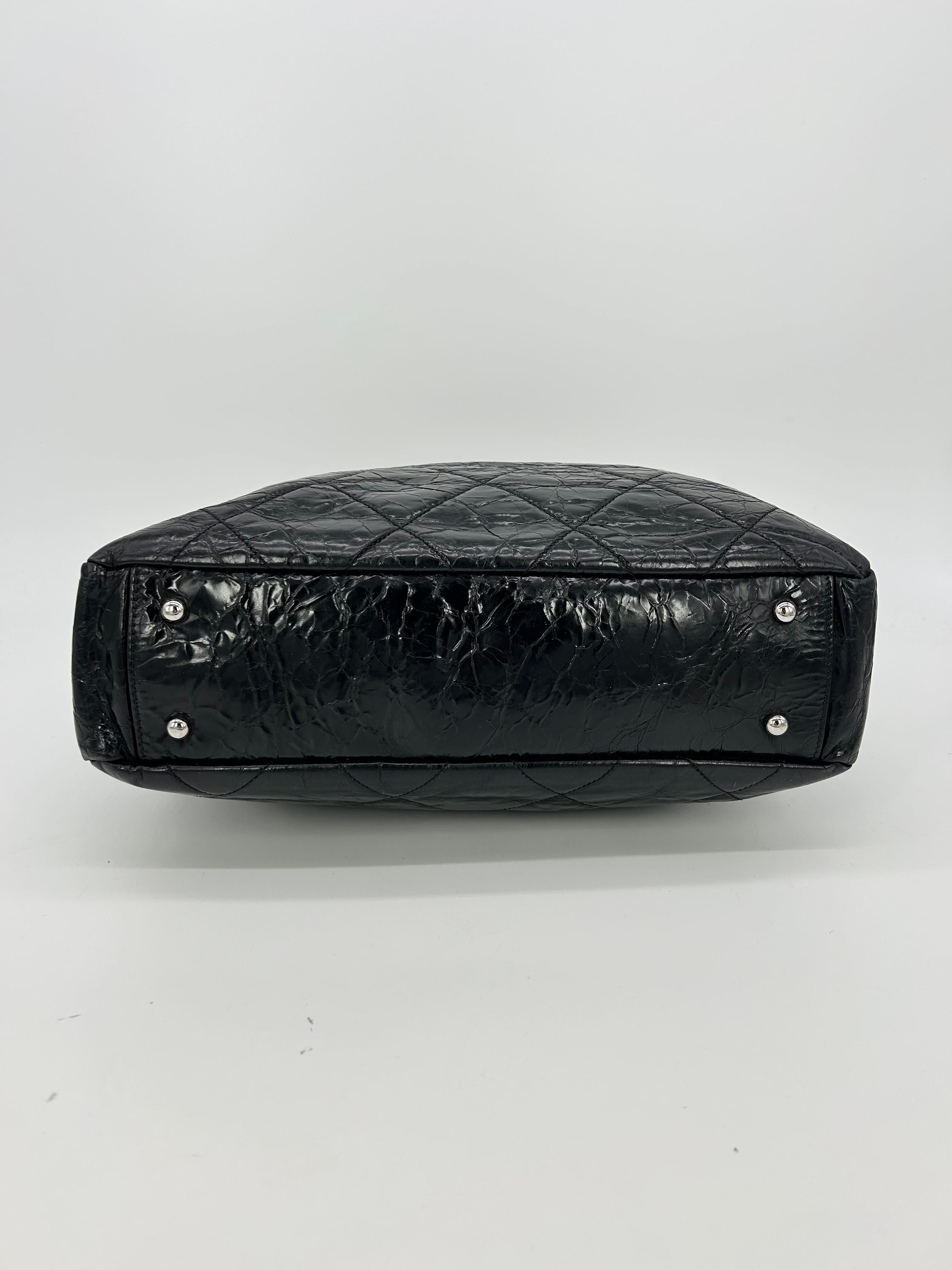 Women's Chanel Black and Grey Portobello Tote For Sale
