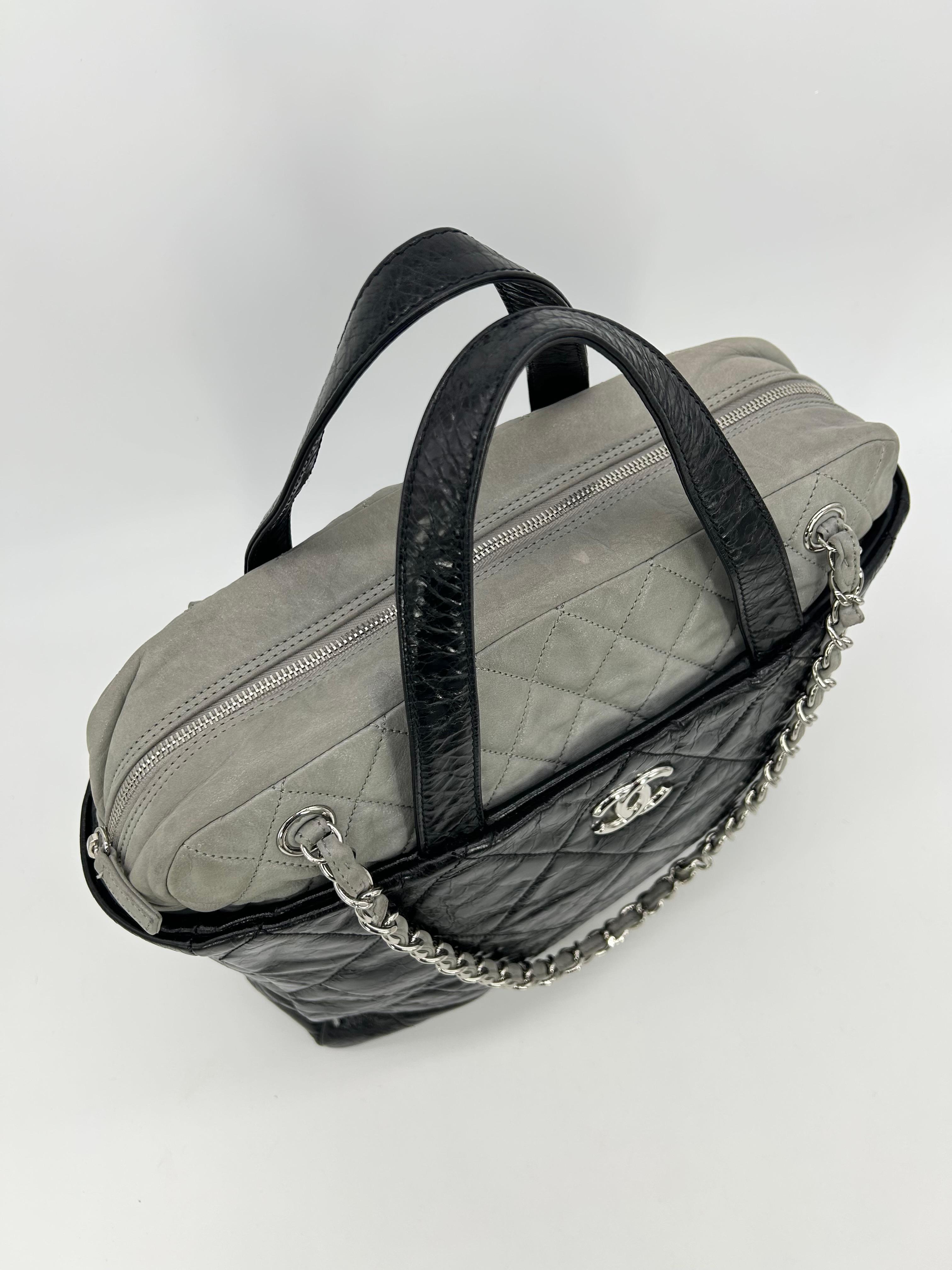 Chanel Black and Grey Portobello Tote For Sale 1