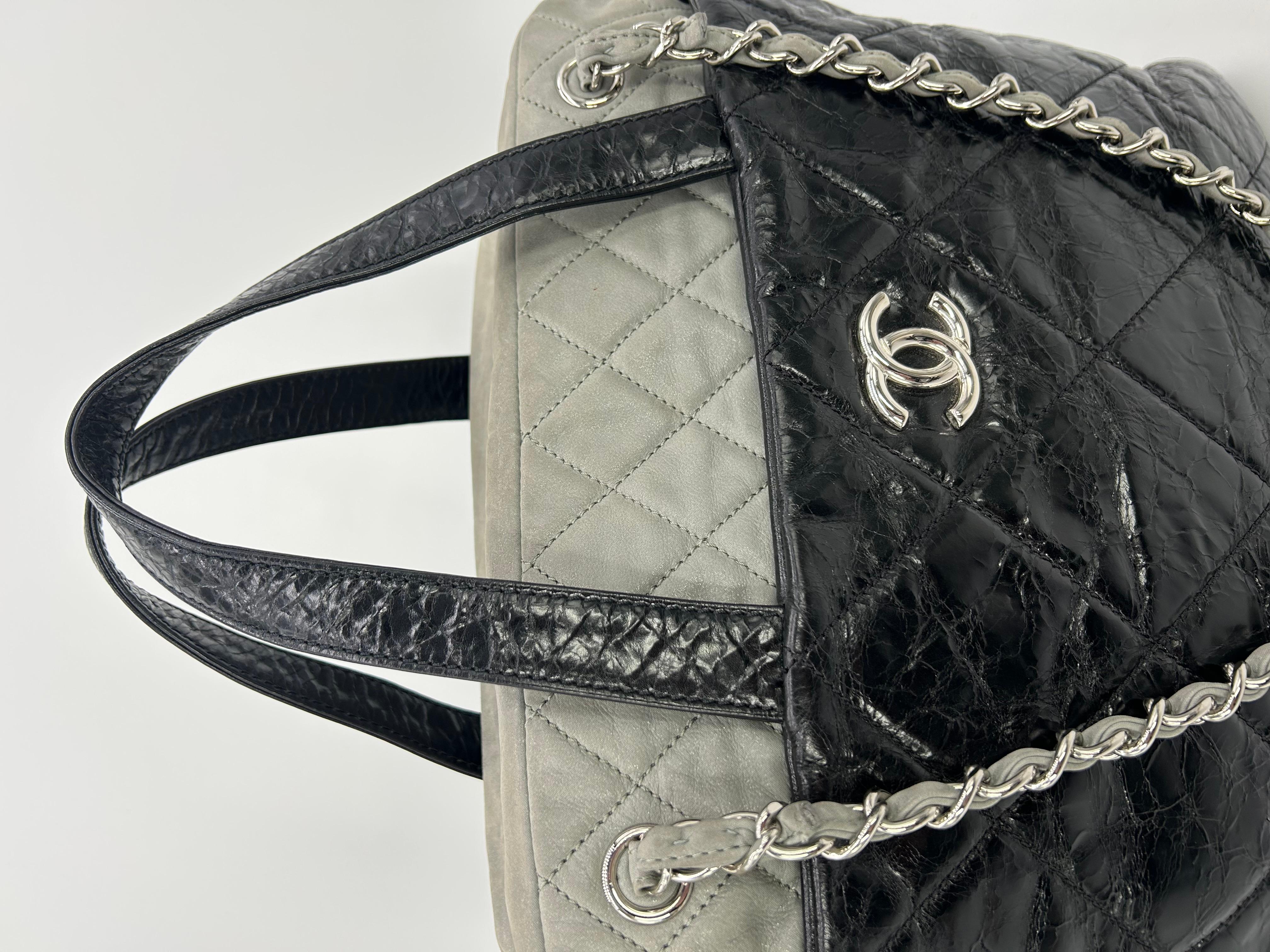 Chanel Black and Grey Portobello Tote For Sale 2
