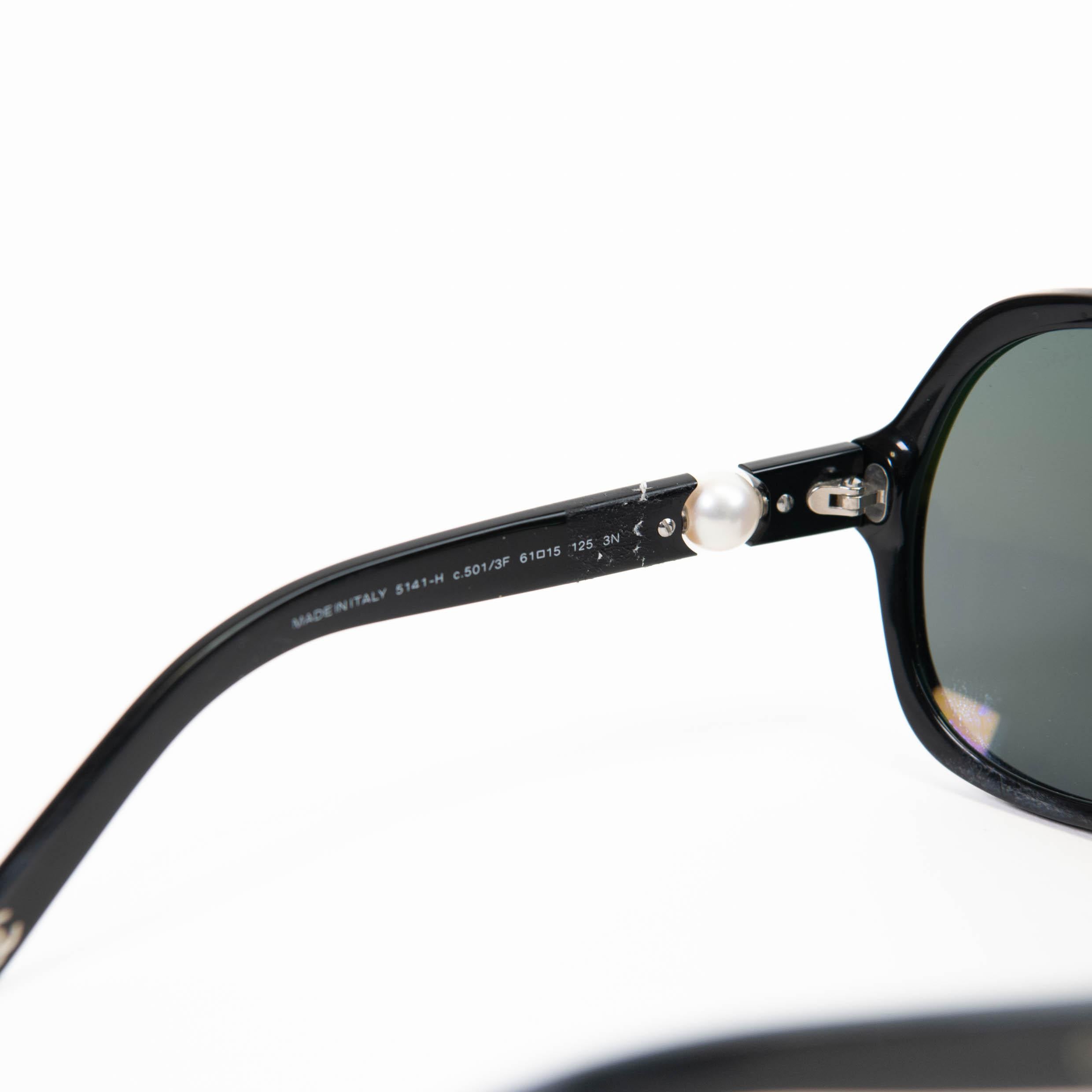 Chanel Black and  Pearl Sunglasses 5141-H 1