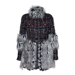 Chanel Faux Fur, Cashmere and Mohair Panelled Jacket