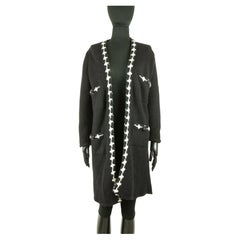 Chanel Black And White Cashmere Coat