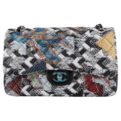 Chanel Black and White Qulted Tweed 'Jumbo' Bag, 2016