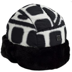 CHANEL Black And White Reversible Hat