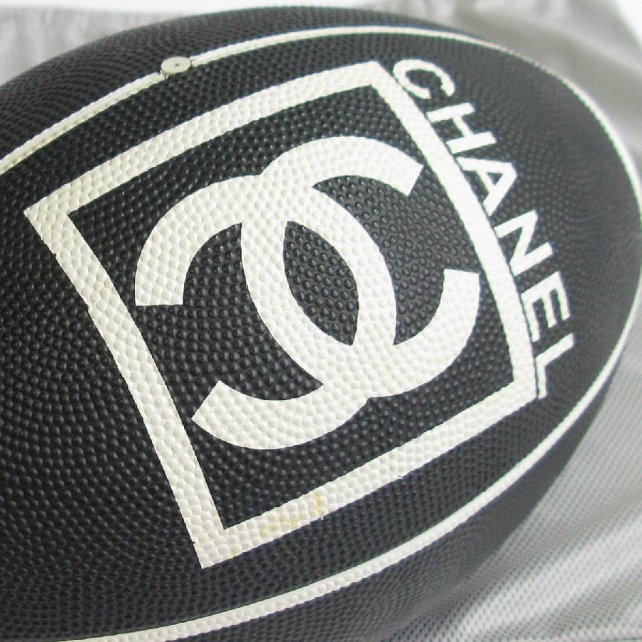 Women's or Men's Chanel Black and White Rugby Ball