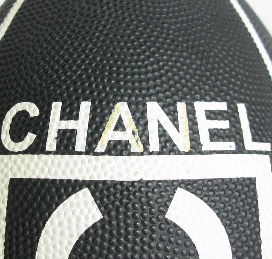 Chanel Black and White Rugby Ball 2