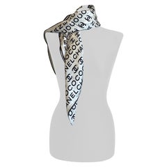 Chanel black and white scarf.