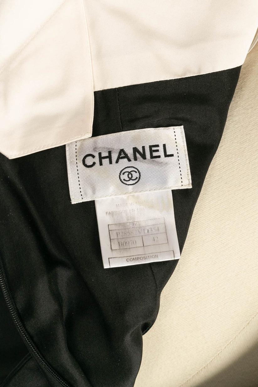 Chanel Black and White Silk Dress 3
