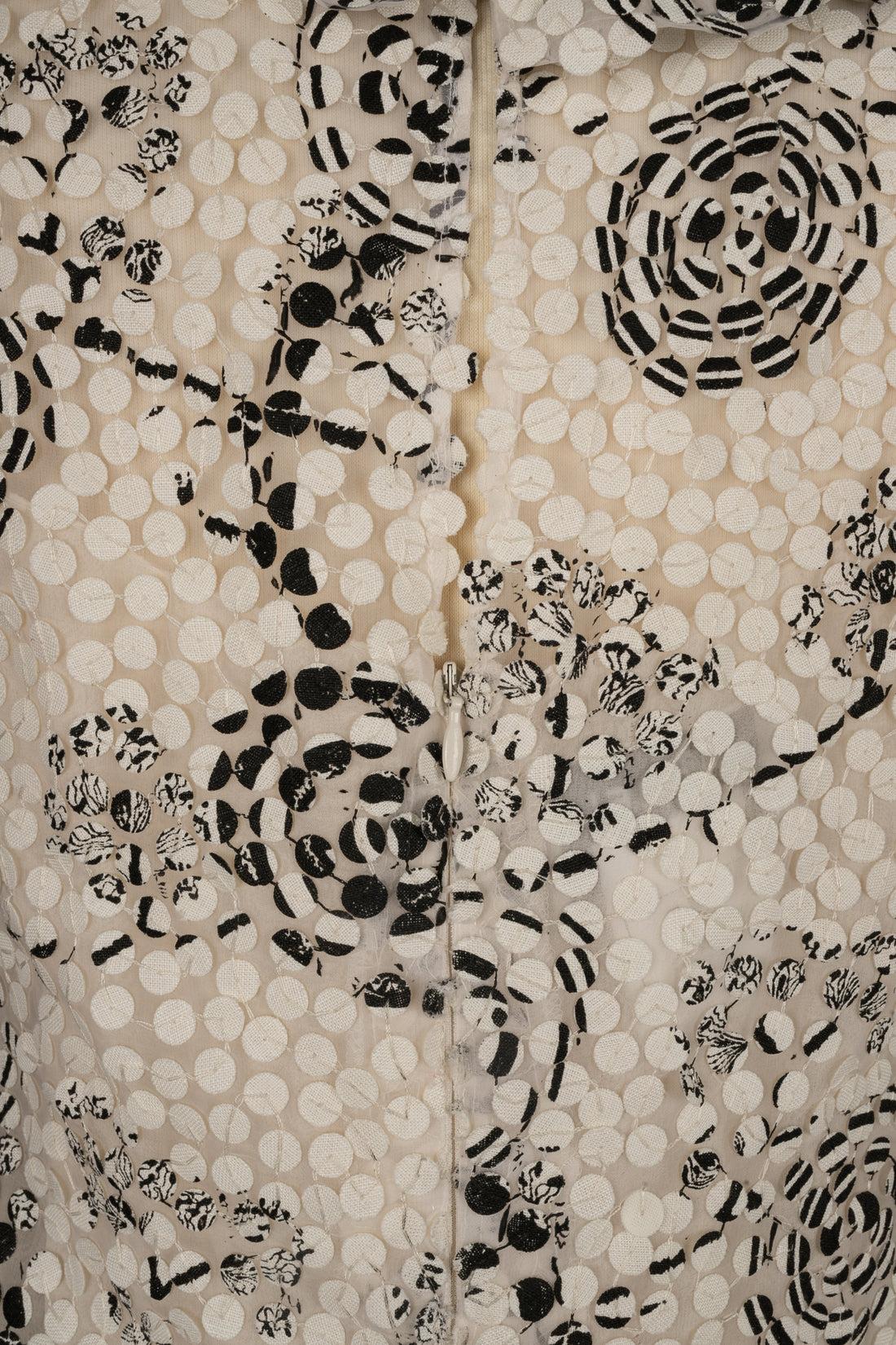 Women's Chanel Black and White Silk Dress Spring, 2001