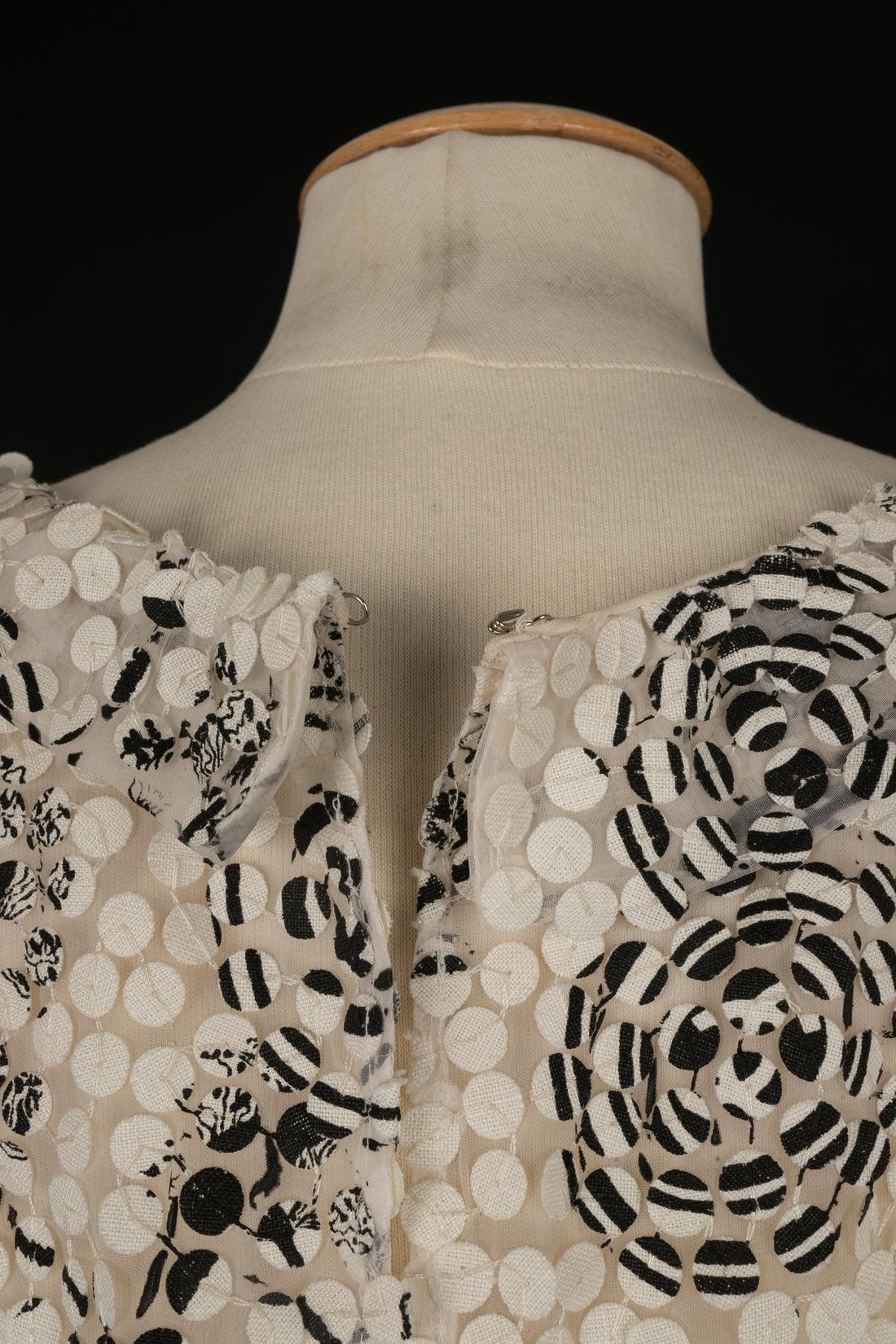 Chanel Black and White Silk Dress Spring, 2001 1