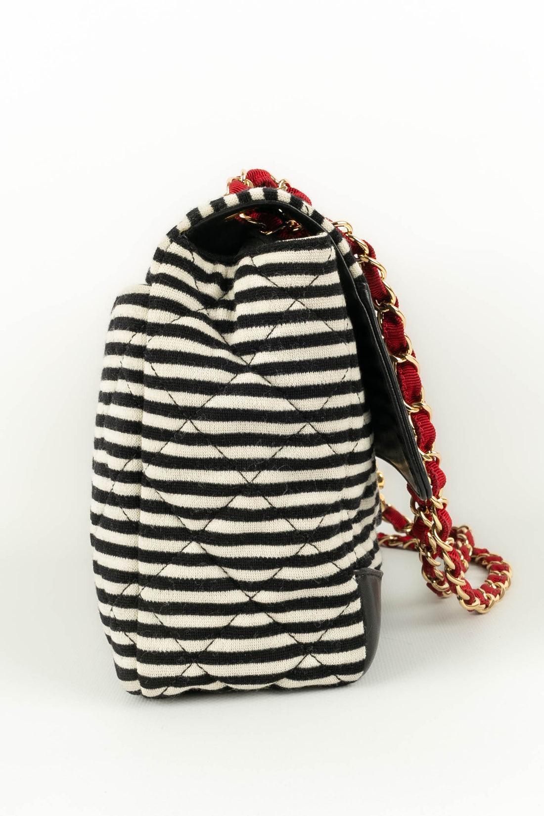 Chanel Black and White Stripes Bag, 2014 In Excellent Condition In SAINT-OUEN-SUR-SEINE, FR