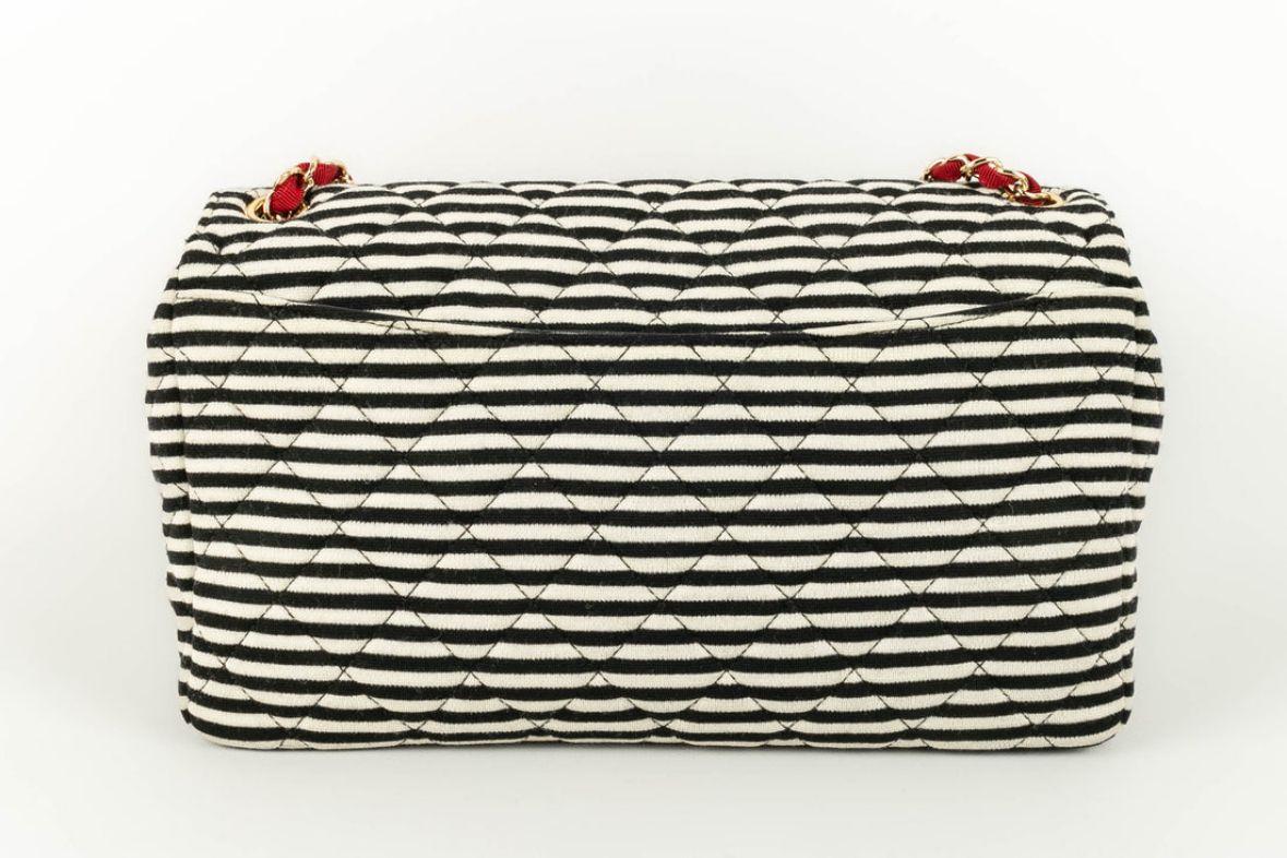 Women's Chanel Black and White Stripes Bag, 2014
