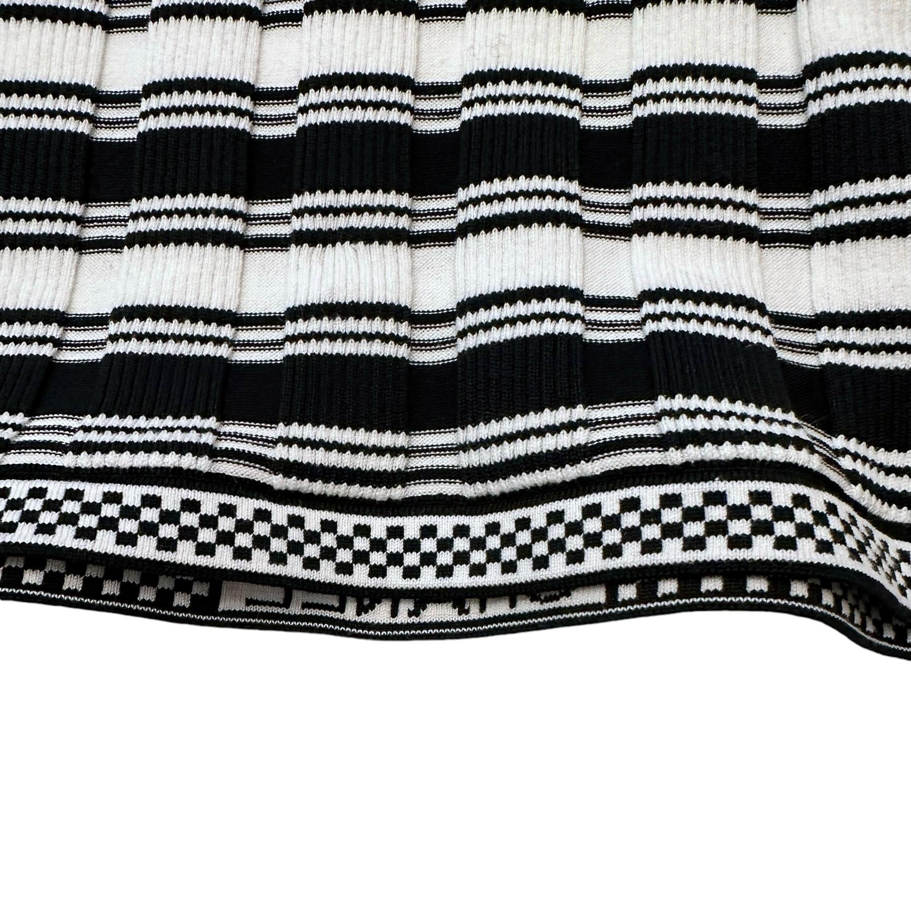 Chanel Cruise 2023 Black and White Stripes Knit Top For Sale 1