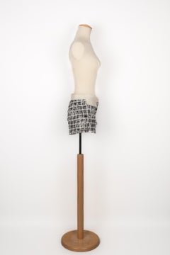 Chanel Black and White Tweed Shorts