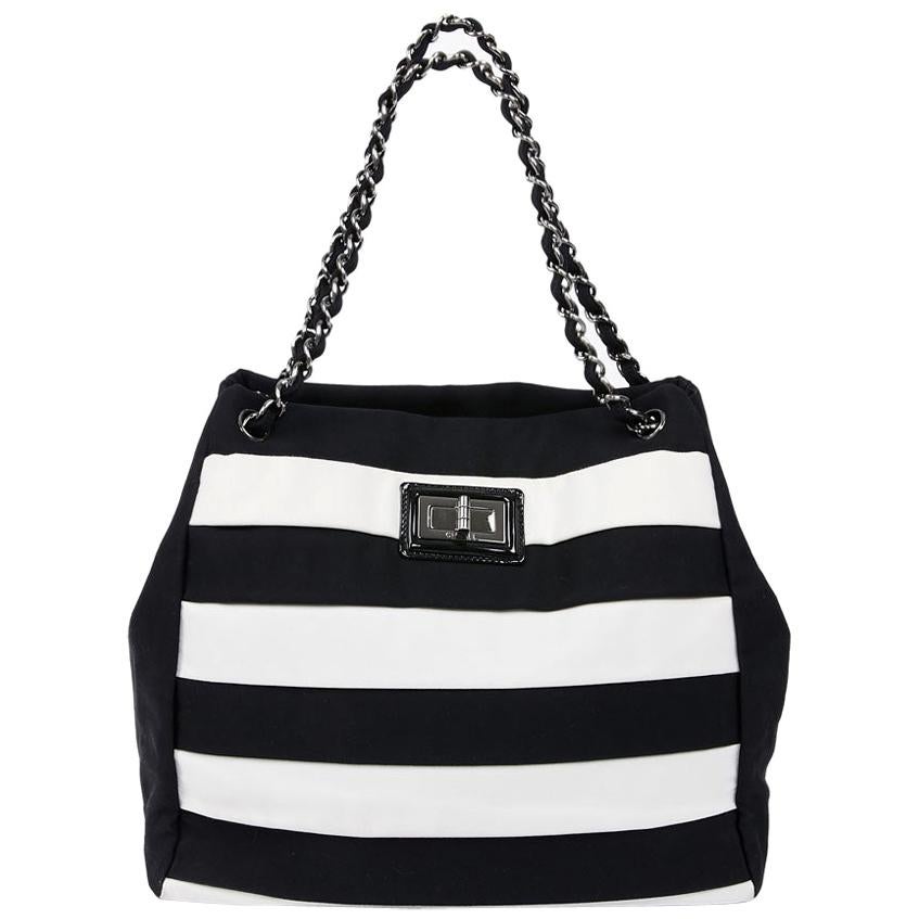 Chanel Black and White Two-Tone bag at 1stDibs  chanel black and white bag,  chanel black and white tote, chanel bag black and white