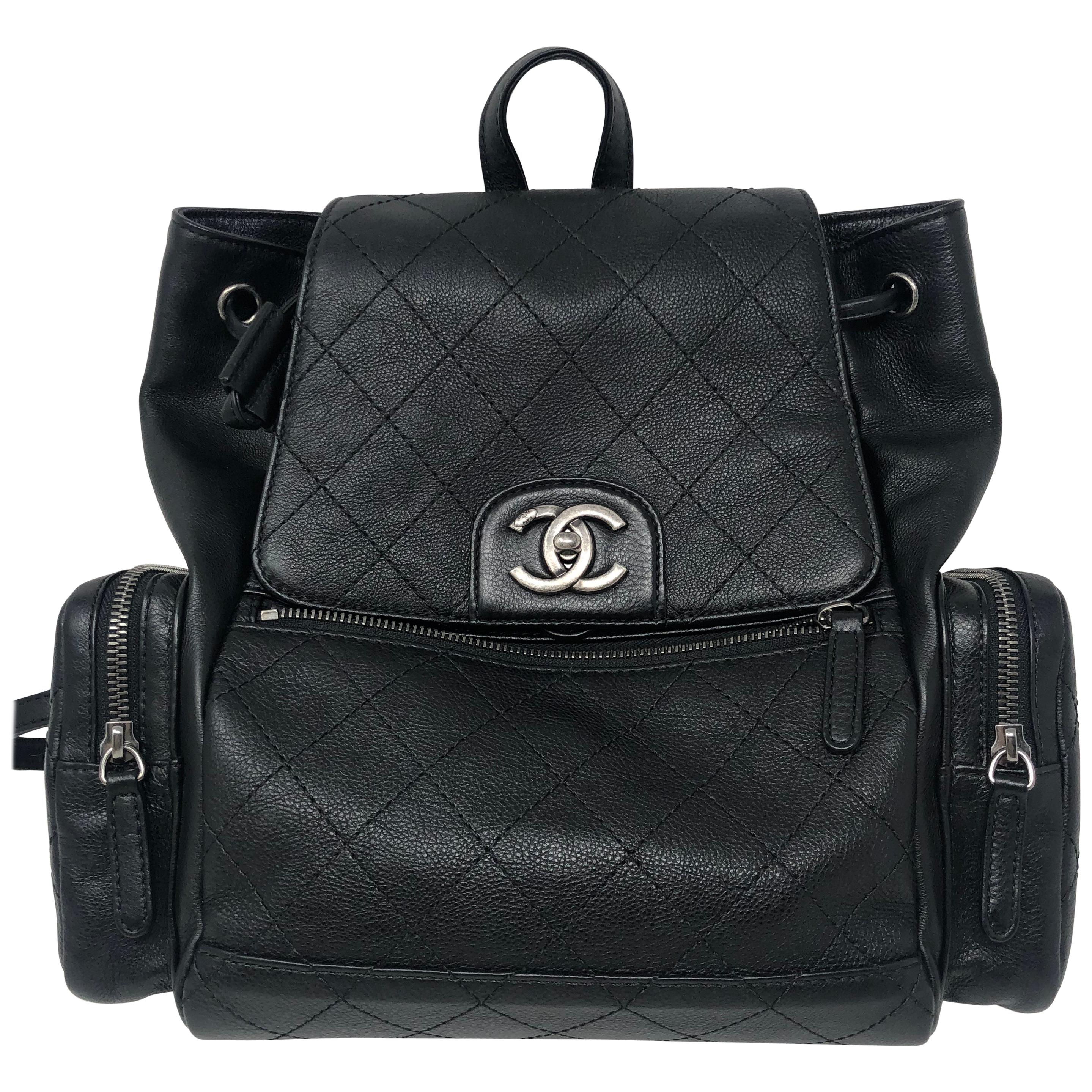 Chanel Black Backpack at 1stDibs