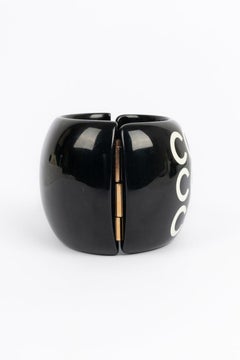 Chanel Black Bakelite Bracelet, 2001