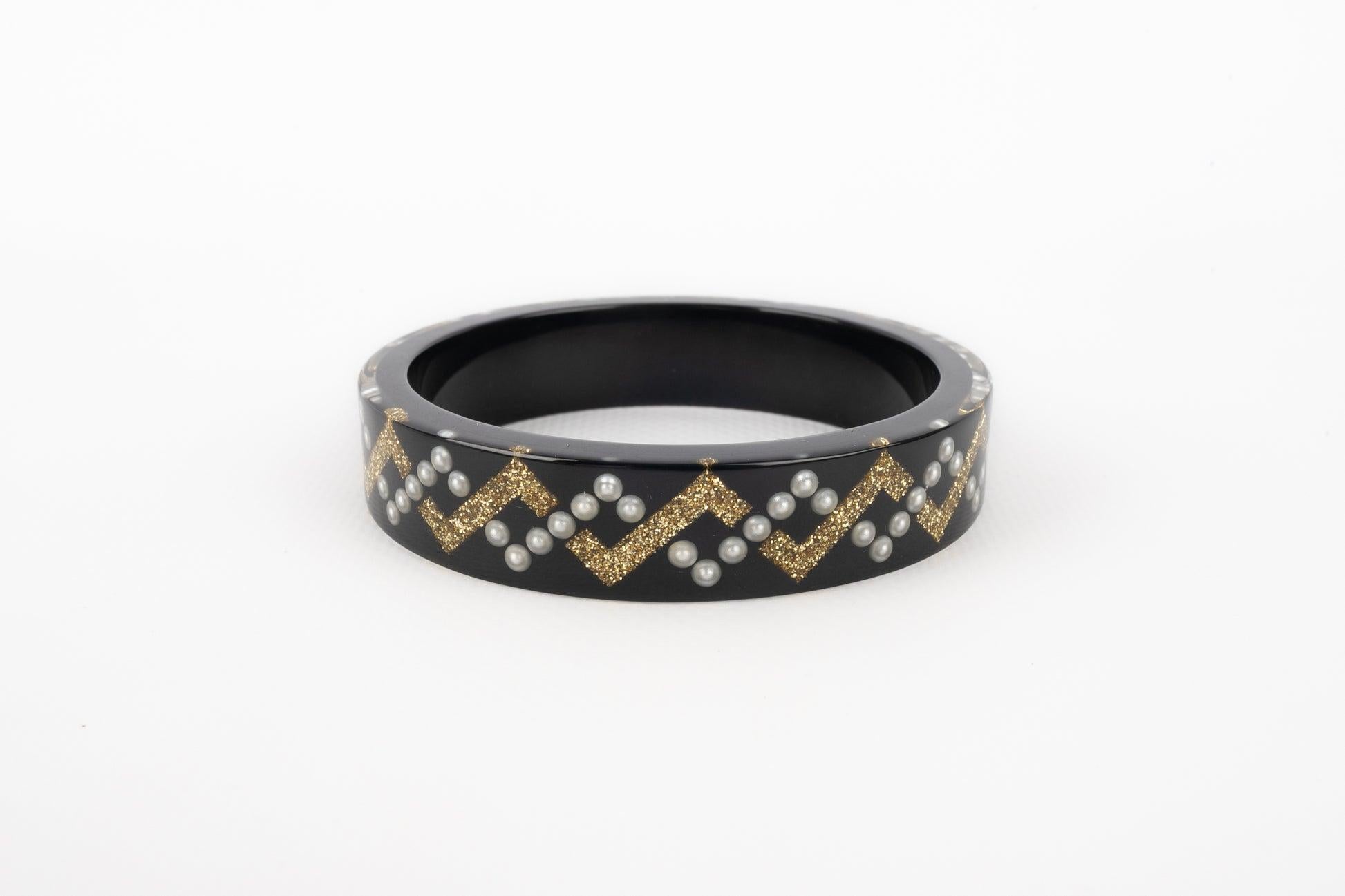 Chanel Black Bakelite Bracelet, 2018 In Excellent Condition In SAINT-OUEN-SUR-SEINE, FR